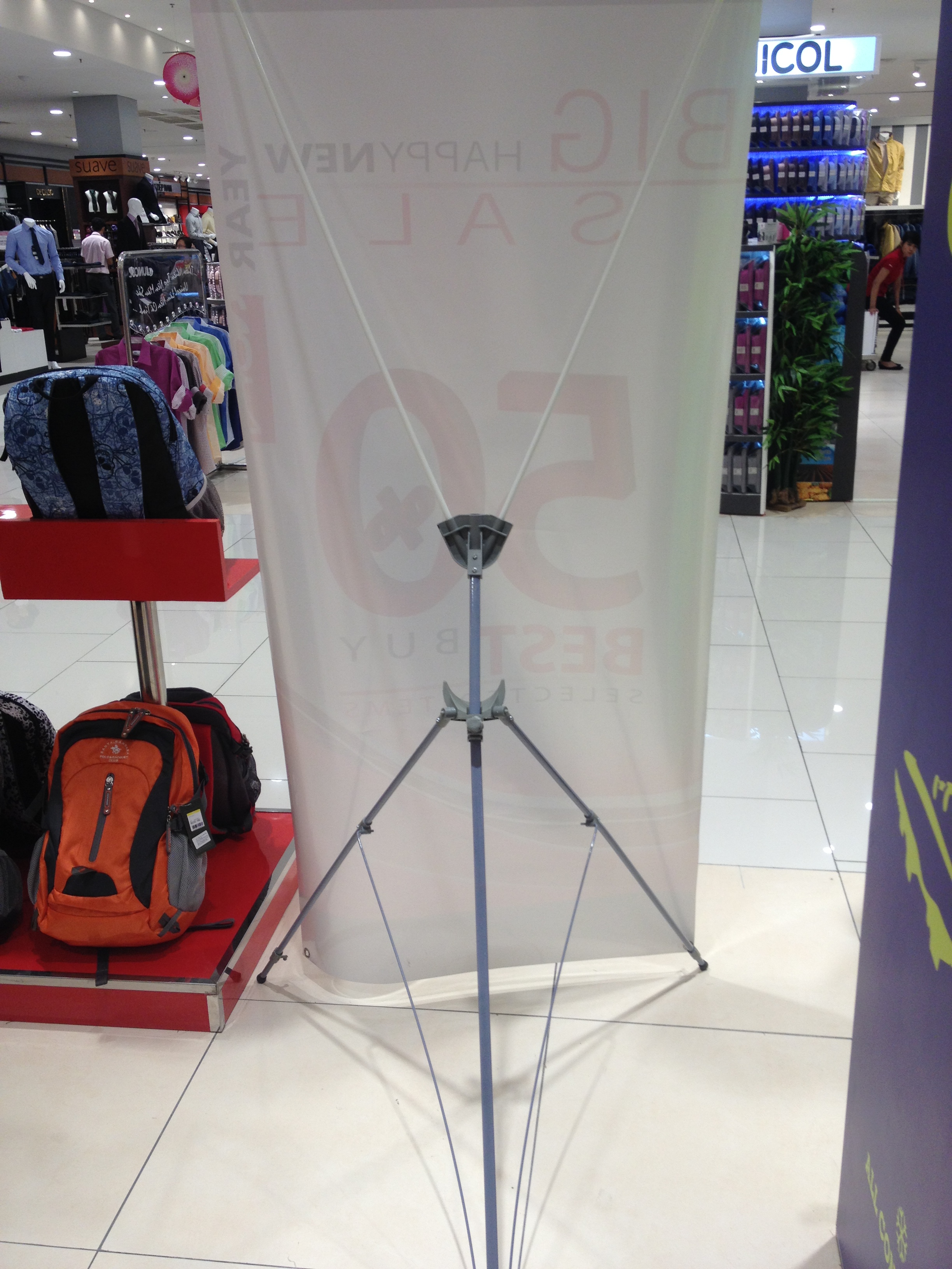 Khung standee chữ x treo banner loại tốt kiểu hàn quốc điều chỉnh 60x160cm - 80x180cm