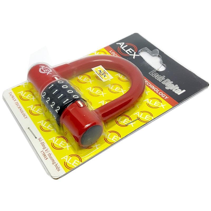 Ổ Khóa Số Alex - Cao Cấp ( Màu đen & đỏ )
