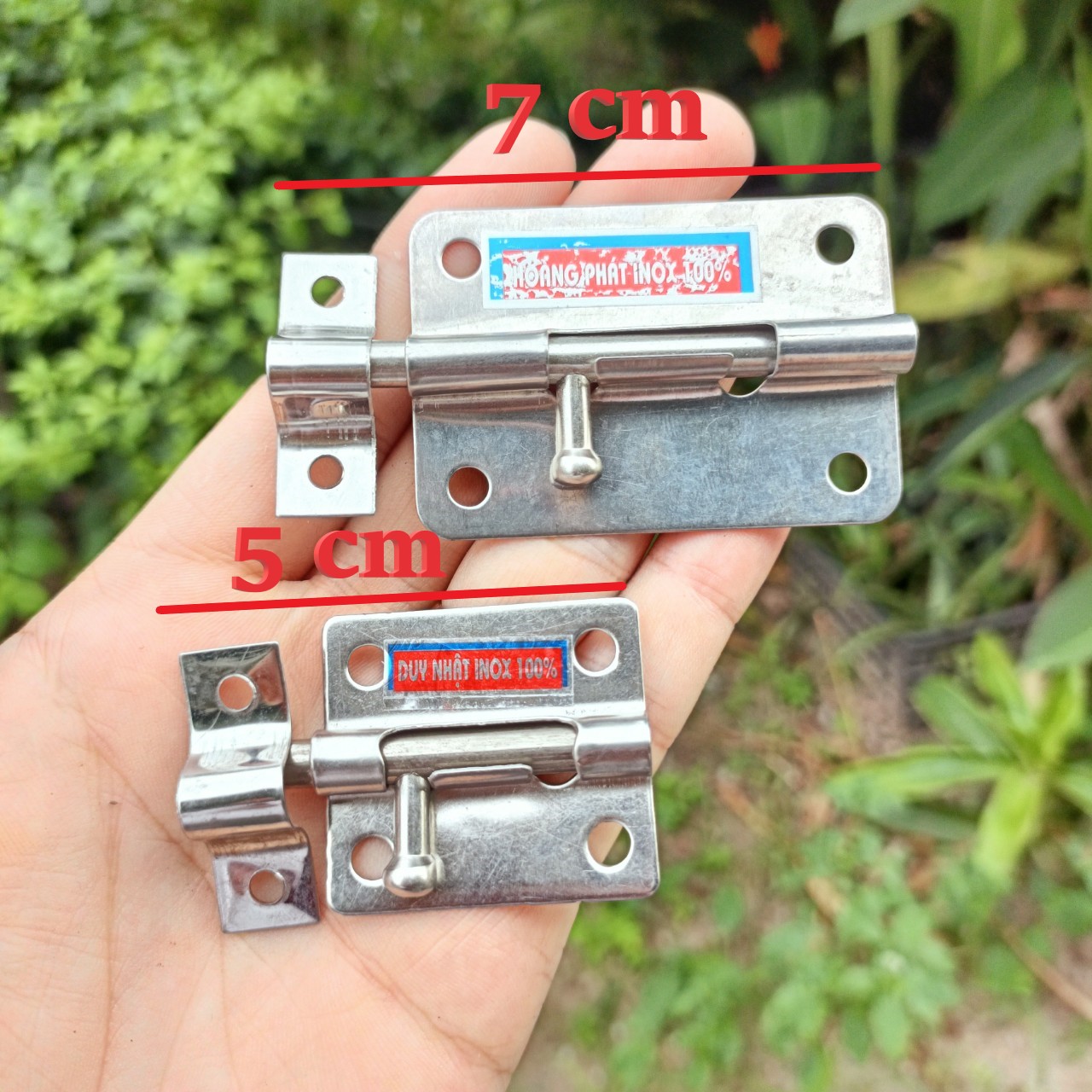 Chốt cửa ngang inox 5cm và 7 cm và 10 cm