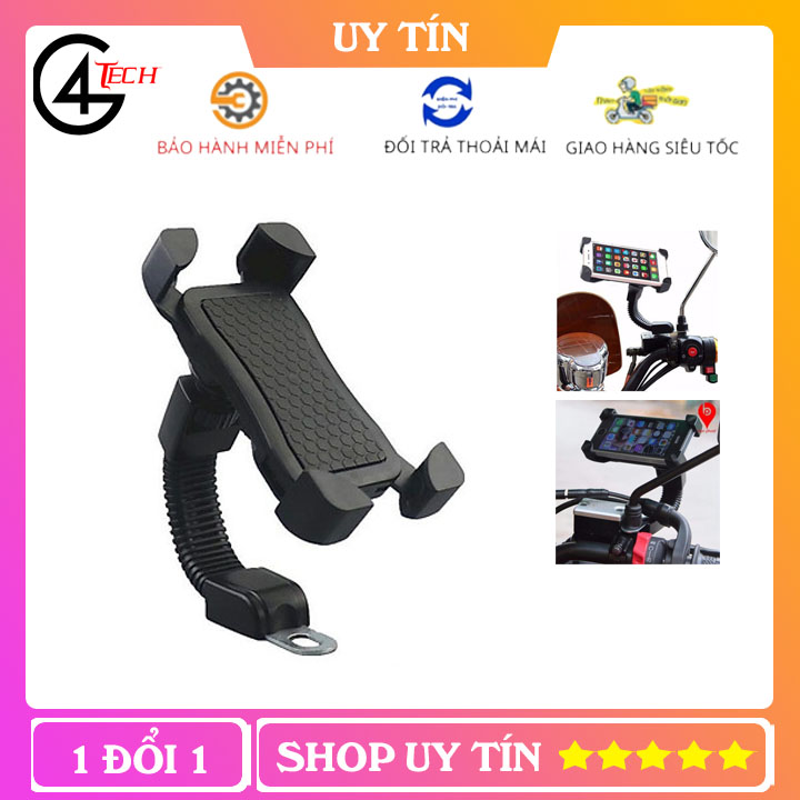 Kẹp điện thoại trên xe máy chống sốc và cướp giật, Giá đỡ điện thoại trên xe máy  TVL009