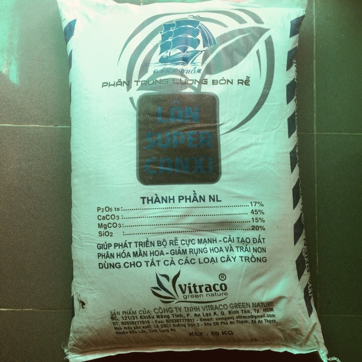 Phân Lân Super Canxi túi 1kg