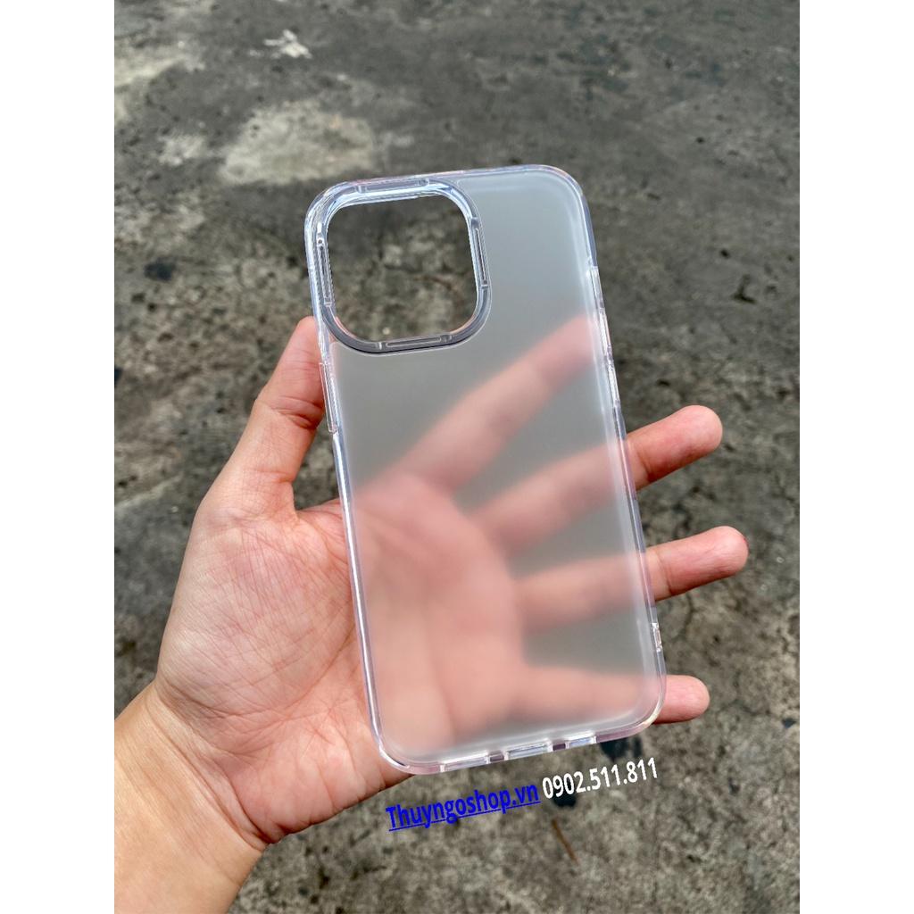 Ốp lưng mờ chống vân tay Iphone 13 Pro Max / Iphone 13 Pro / Iphone 13 / Iphone 13 mini / Iphone 12 Pro Max / 12 Pro /12 - Trắng mờ,Iphone 12 / 12 Pro