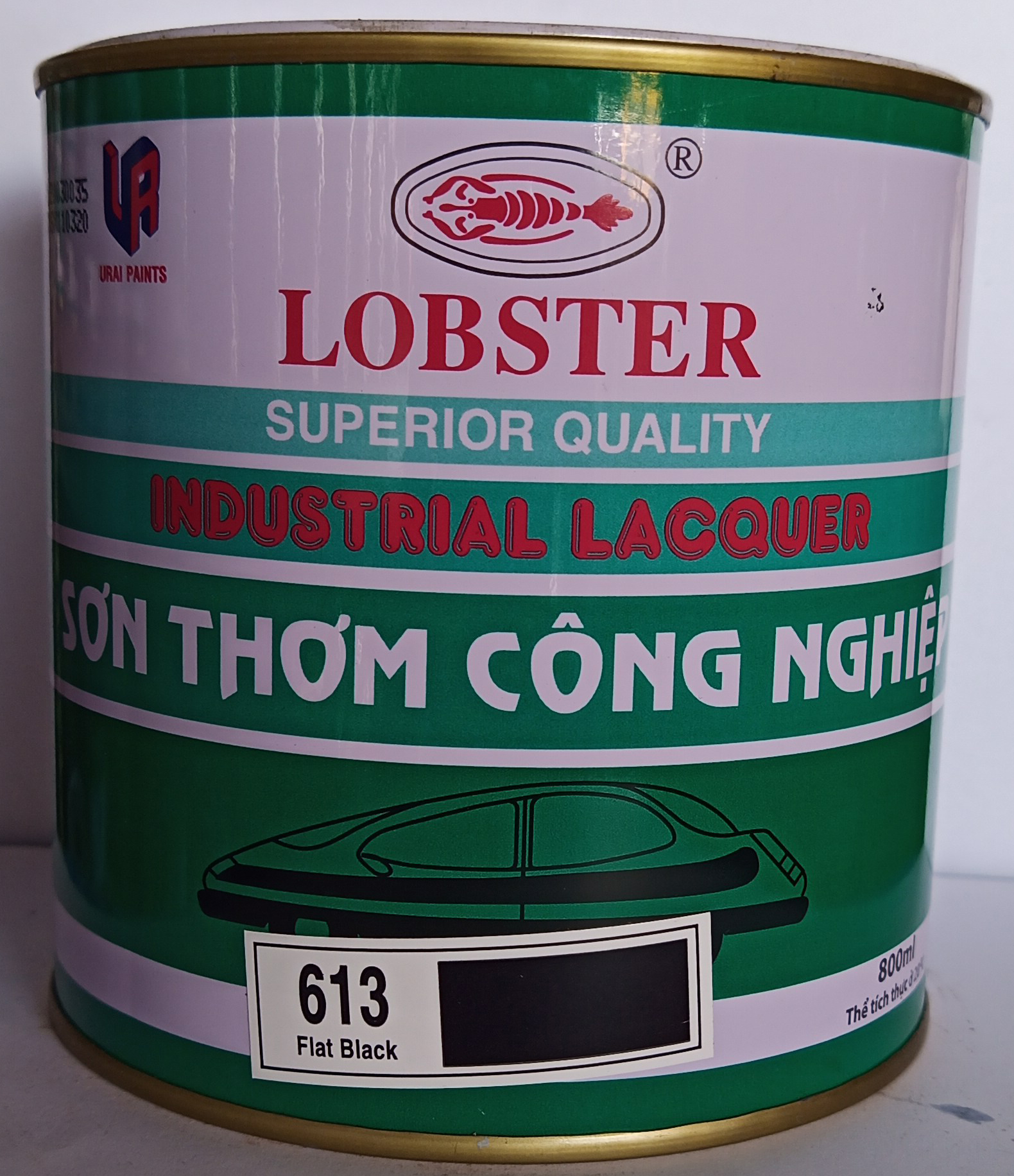 SƠN THƠM CÔNG NGHIỆP LOBSTER 800ML ĐEN MỜ (613)