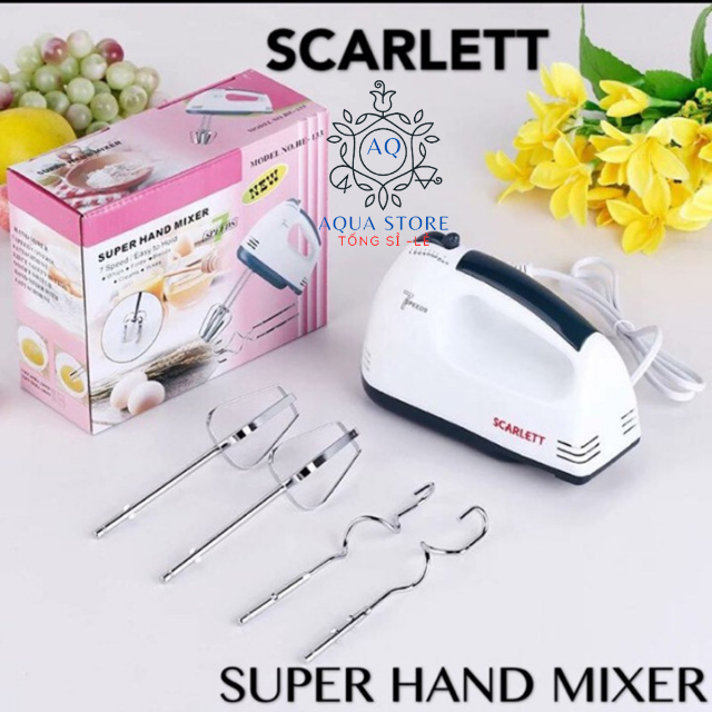 Máy đánh trứng scarlett cầm tay đa năng 7 tốc độ scarlett công suất 180w