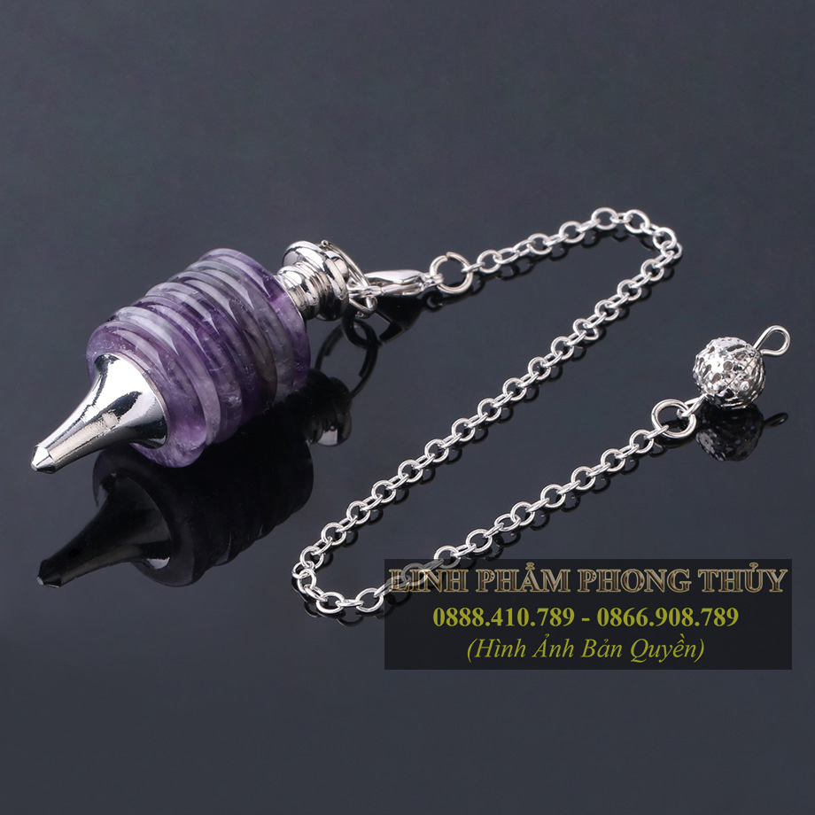 Con Lắc Cảm Xạ Thạch Anh Tím 7 tầng