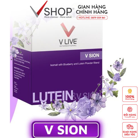 V Sion Sản phẩm giúp tăng cường thị lực và ngăn ngừa mỏi mắt giúp sáng mắt, nhập khẩu của Vlive international VN V live