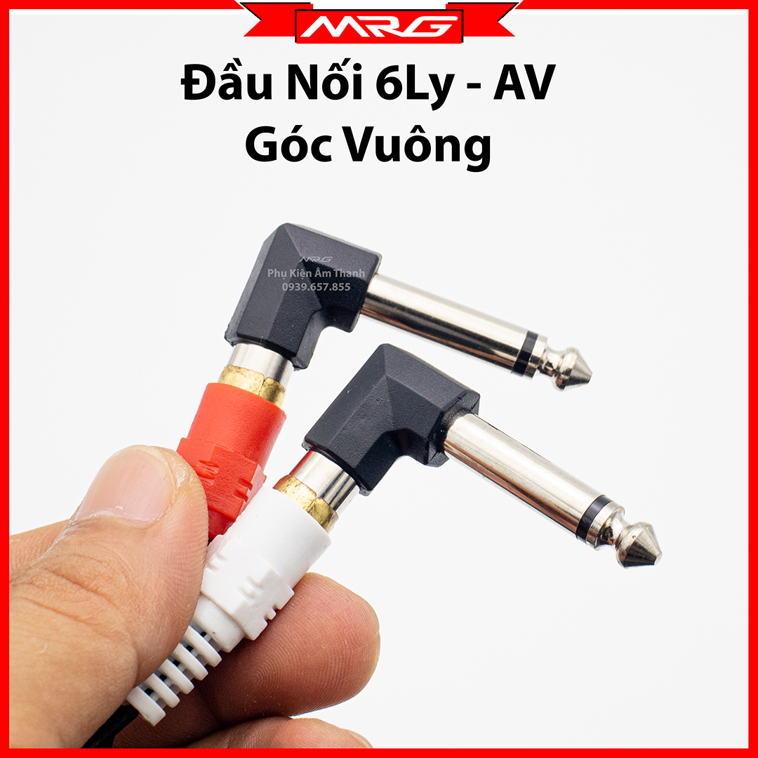 Jack 6 Ly Ra Av Hoa Sen Góc Vuông. 6.3mm To Rca. MrG | jack 6li ra av, 6li ra hoa sen, jack nối 6 ly, jack chuyển 6 ly ra av, rắc chuyển đổi, rack 6ly, rack chuyển đổi 6ly, jack âm thanh, rack âm thanh.