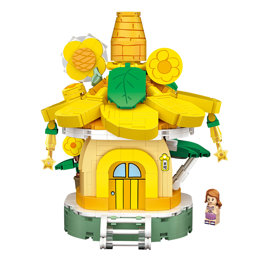 Đồ chơi Lego building blocks mini Lego Loz mô hình lắp ráp Sunflower House