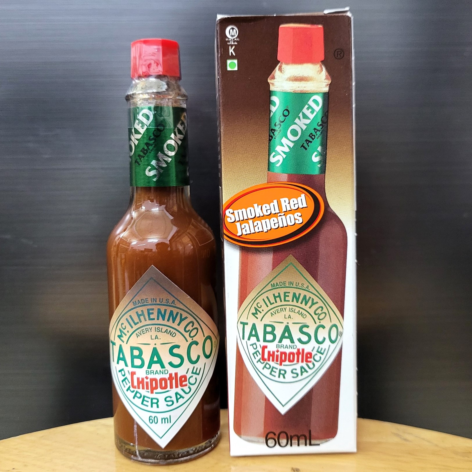 TABASCO - chai CHIPOTLE 60ml - SỐT ỚT ĐỎ USA VỊ XÔNG KHÓI / USA / Chipotle Smoked Red Jalapenos Pepp