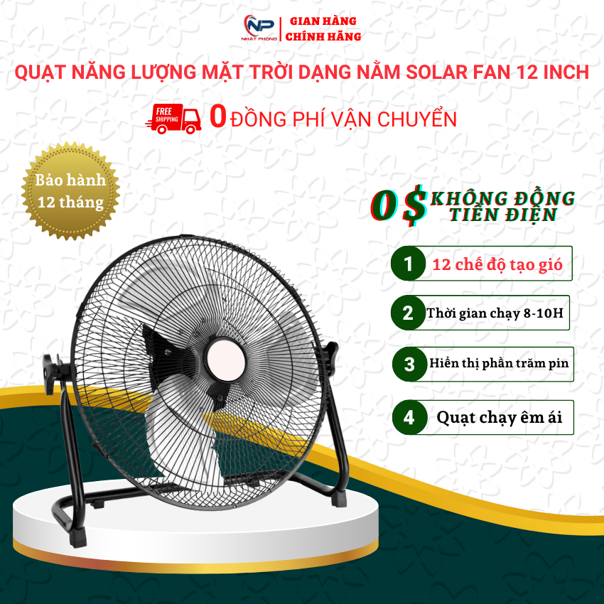 Quạt tích điện, Quạt Năng Lượng Mặt Trời SHOPNHATPHONG  Solar Fan, 3 Chế Độ Gió,Tấm Pin Có Dây Dài 5M, Có Củ Sạc Điện 220v, quà tặng quà tặng 2 cuộn băng keo