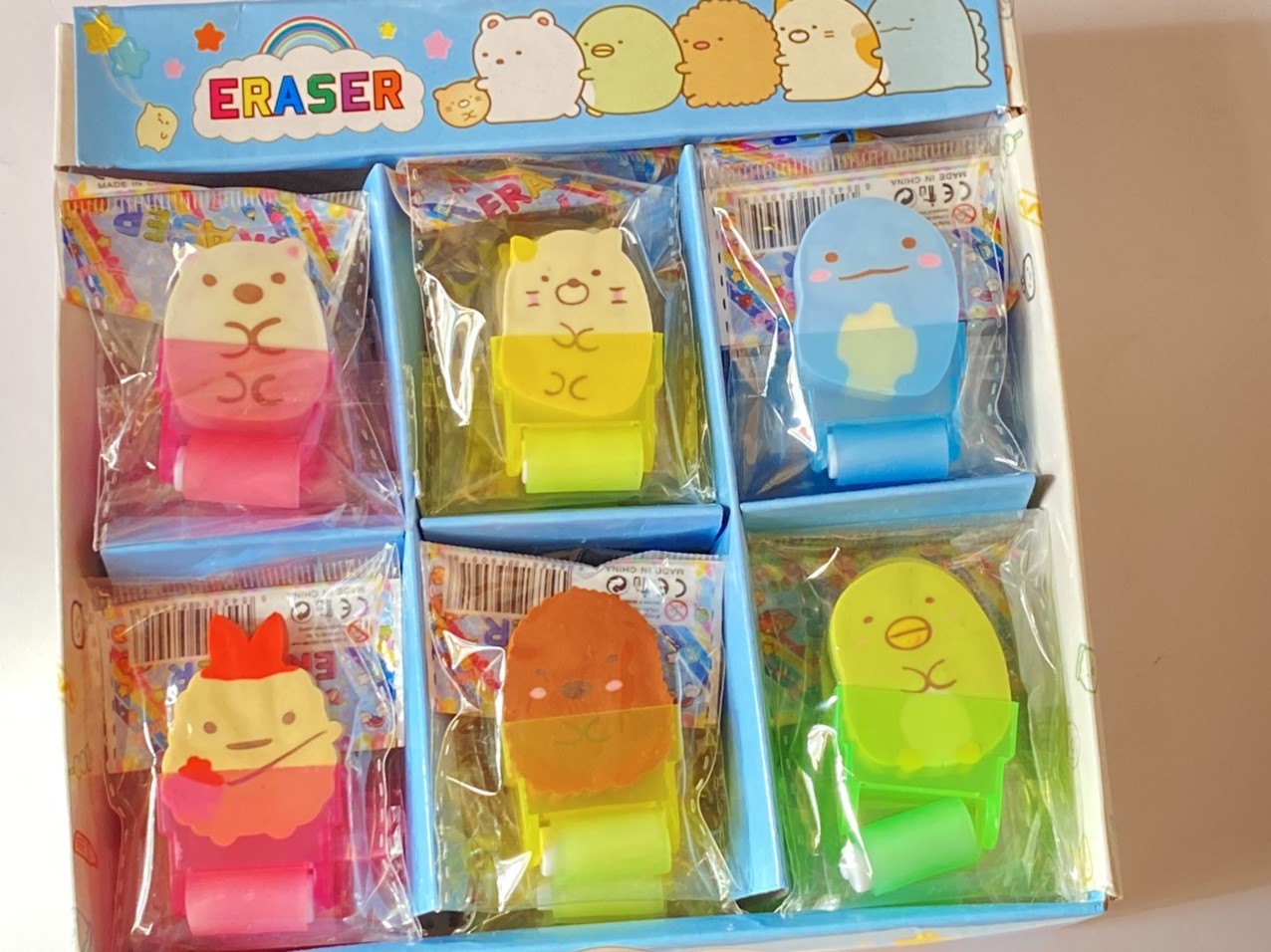 [HCM]Bộ 3 cục gôm hình vui nhộn- DÀY TO có kèm vỏ bọc con lăn