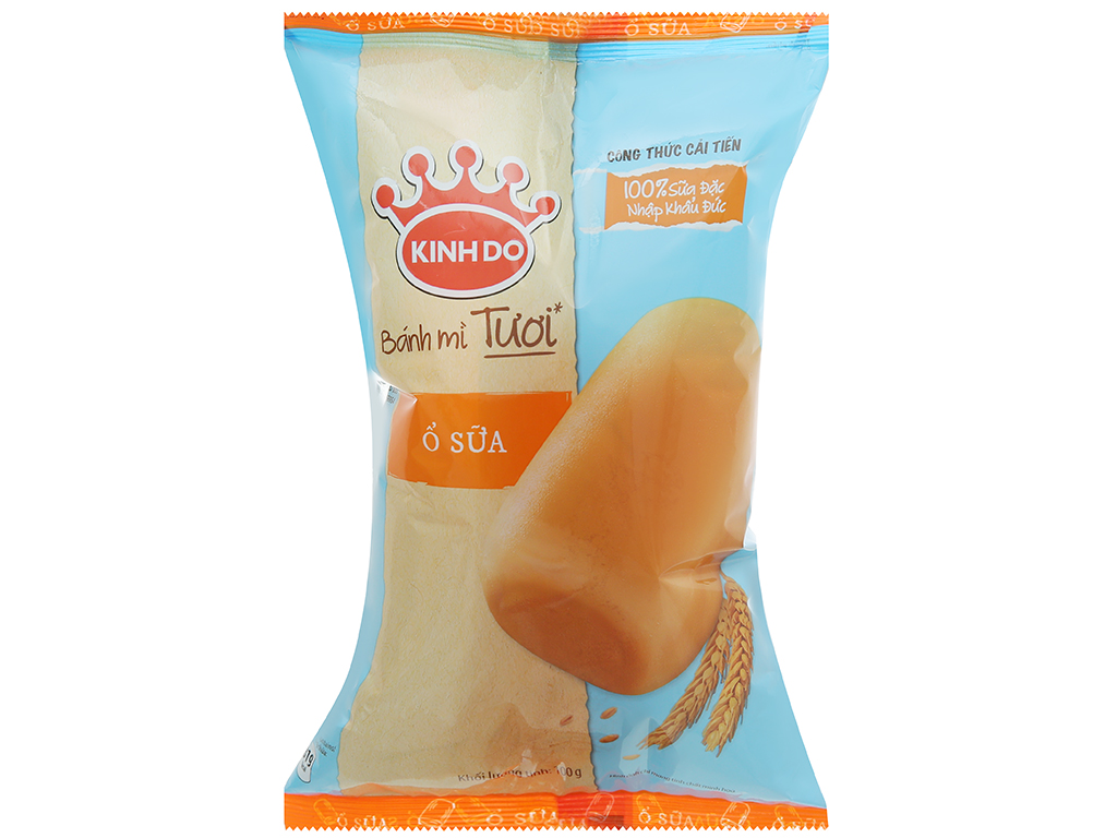 [HCM]Combo 5 Bánh mì tươi ổ sữa không nhân Kinh Đô 80g