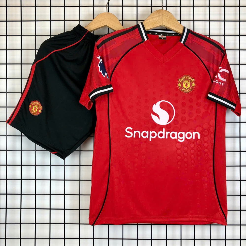 Quần Áo Bóng Đá CLB Manchester United 25/26 Đồ Đá Banh MU Mùa Mới Sân Nhà HOT Thun Lạnh Cao Cấp - FREE IN ẤN