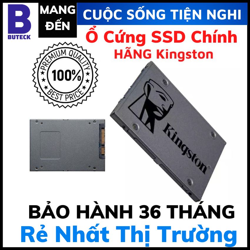 Ổ cứng ssd kingston 120gb / 240gb a400 2.5" sata 3.0 6gb/giây chính hãng hp58 buteck