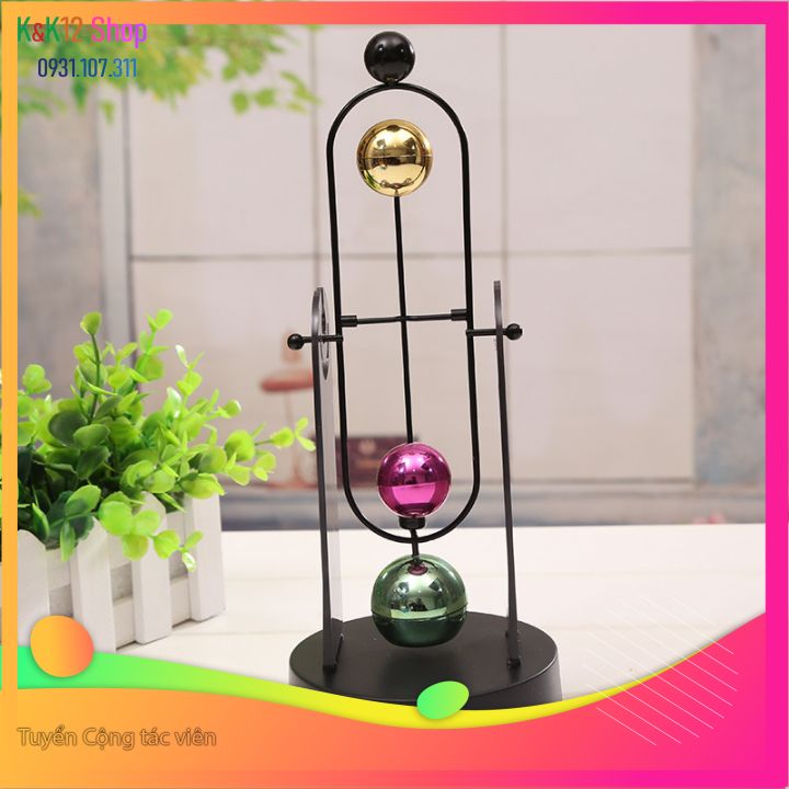 [HCM]Con lắc Newton phiên bản Quả Cầu dao động vĩnh viễn đồ chơi XẢ STRESS hiệu quả CÓ NHẬN GÓI HỘP QUÀ GIAO 2H