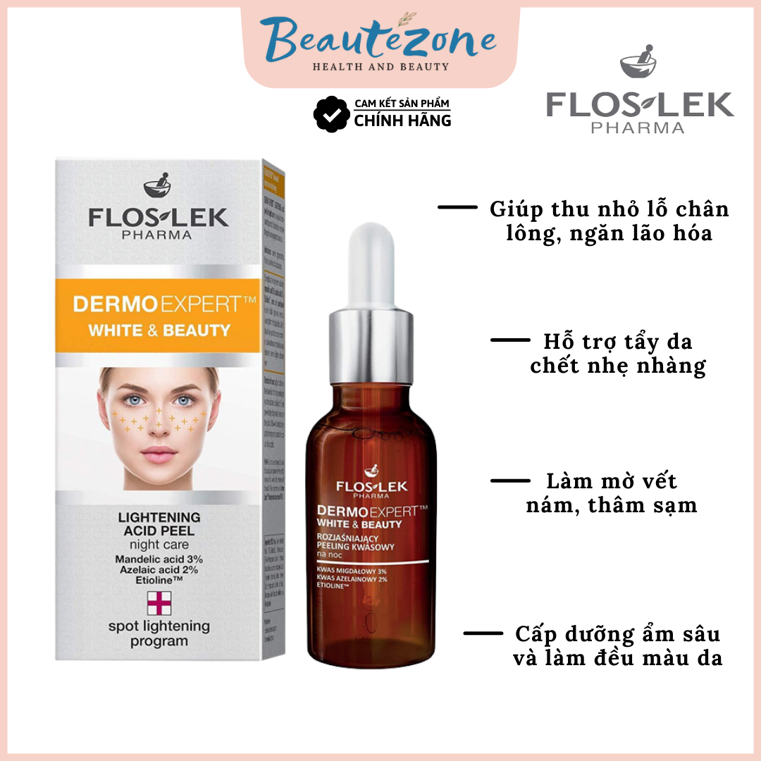Tinh chất làm sáng mịn floslek lightening acid peel night care 30ml