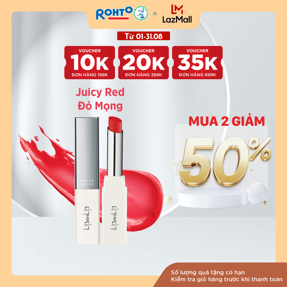 Son thỏi dưỡng môi trang điểm, cho môi căng mọng Lip On Lip Water Color 2.2g