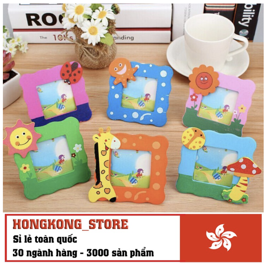 Khung ảnh để bàn bằng gỗ độc đáo - Khung ảnh để bàn cho bé nhiều màu ngỗ nghĩnh