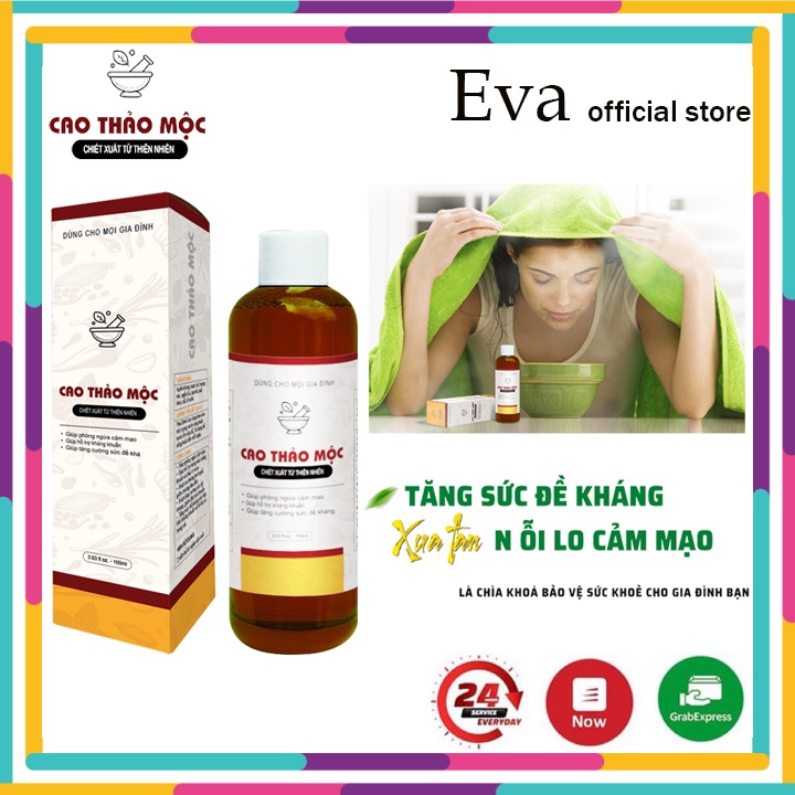 Cao xông thảo mộc giải pháp tăng sức đề kháng trong mùa dịch, cao thảo mộc 1 chai 100ml