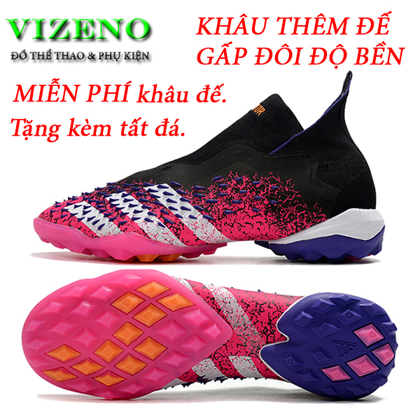 Giày đá bóng nam PREDATOR FREAK SUPERSPECTRAL TF màu đỏ tím - giày đá banh vizeno