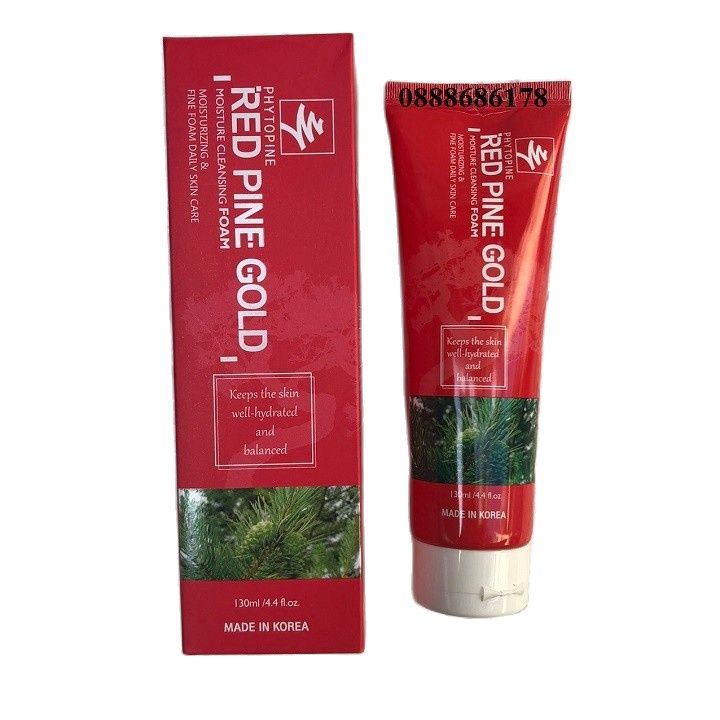 SỮA RỬA MẶT TINH DẦU THÔNG ĐỎ HÀN QUỐC RED PINE GOLD 130ML - GIẢM MỤN THÂM