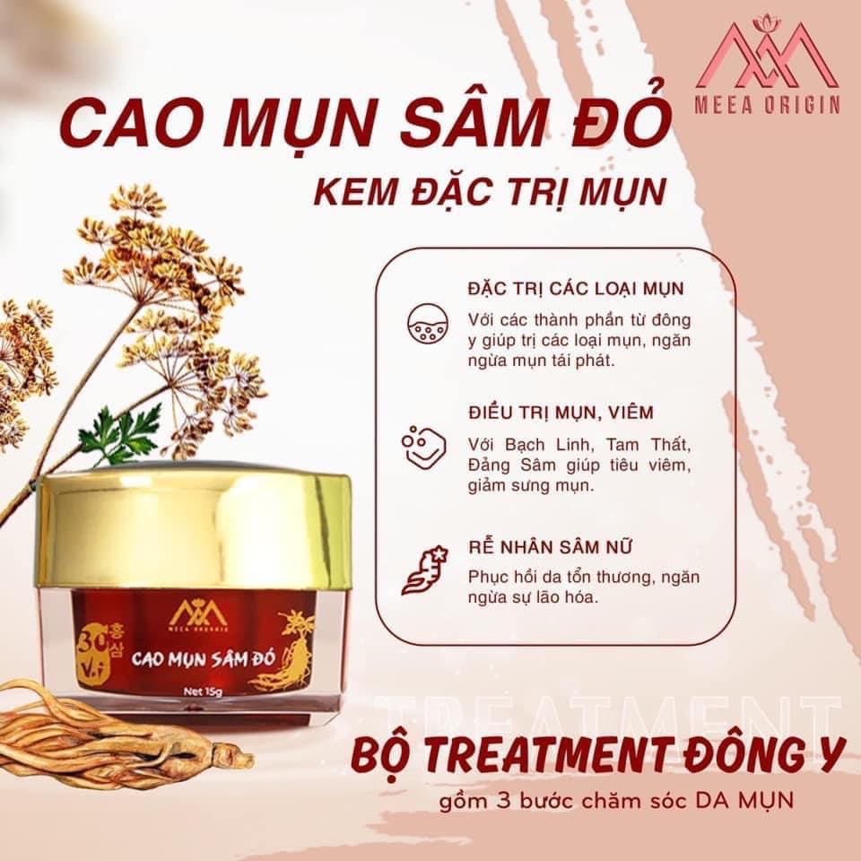 (Hàng chính hãng )Cao mụn sâm đỏ 36 vị hũ lớn 15g  chăm sóc da mụn hoàn hảo