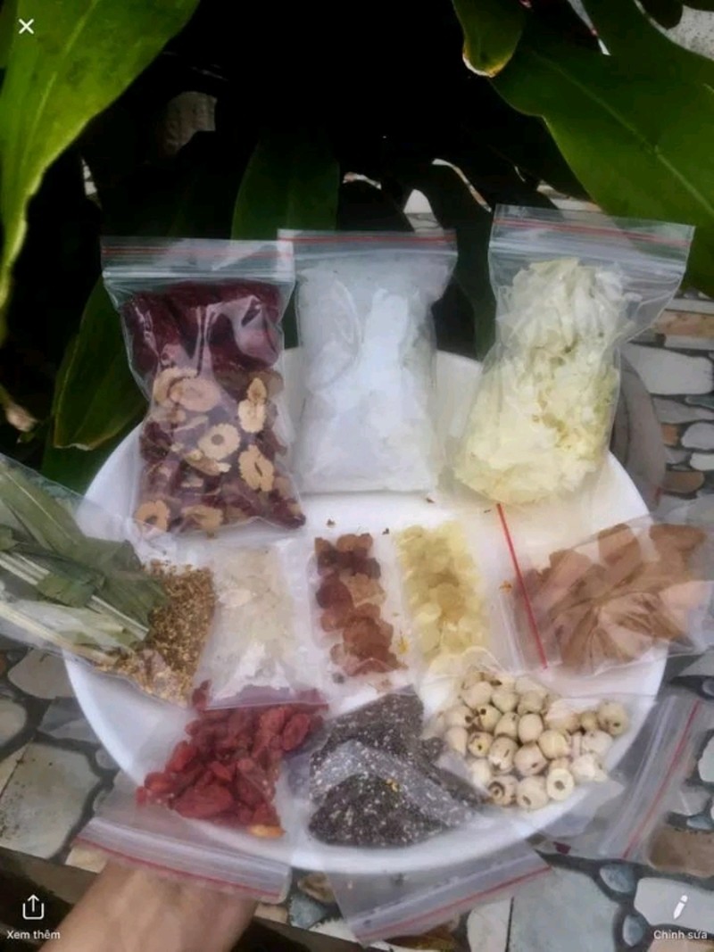 COMBO 400gr Nguyên Liệu Nấu Chè DƯỠNG NHAN (CHÈ TUYẾT YẾN )