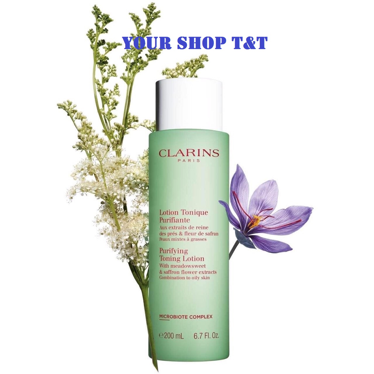 Nước Hoa Hồng Cho Da Dầu Và Da Hỗn Hợp Clarins Lotion Tonique Purifiante 200ml
