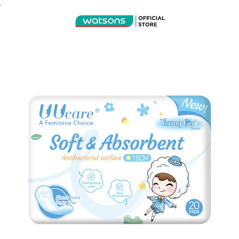 Băng Vệ Sinh UUcare Young Girl Kháng Khuẩn Loại Hàng Ngày 18cm 20 Miếng