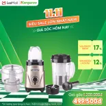 [BH 1 năm] Máy Xay Sinh Tố, Thịt, Hạt Khô Đa Năng Kangaroo KG3B6M - lưỡi dao 4 cánh thép không gỉ - Hàng chính hãng