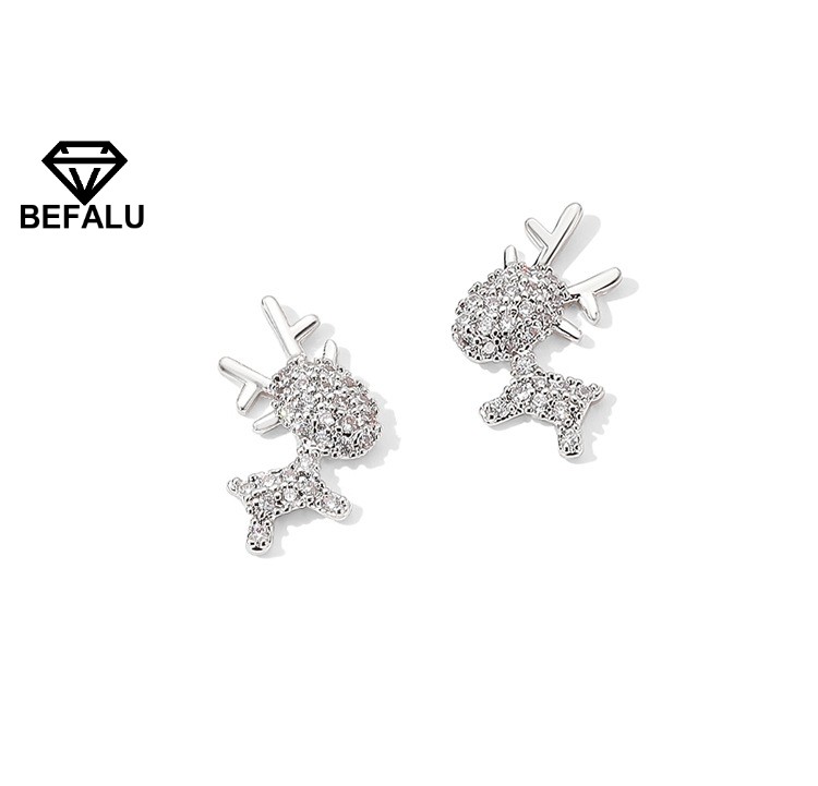 Khuyên tai nữ cá tính bạc 925 phong cách hàn quốc bt14 - befalu