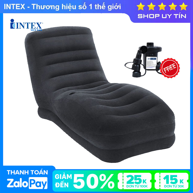 Ghế hơi tựa lưng intex cao cấp 68595- ghế hơi, giường hơi, nệm hơi cao cấp, ghế dã ngoại