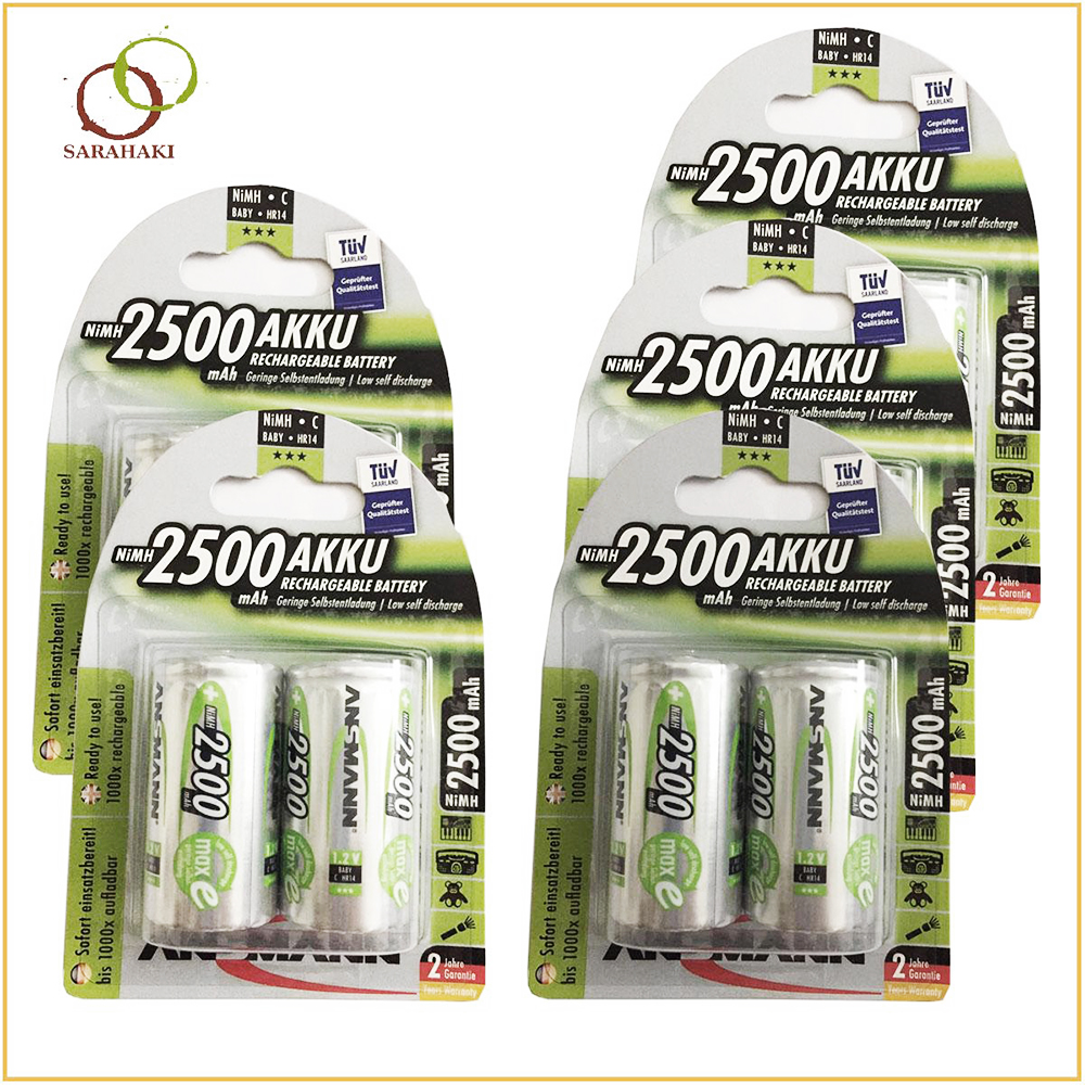 Combo 5 vỉ pin sạc trung c ansmann 2500mah