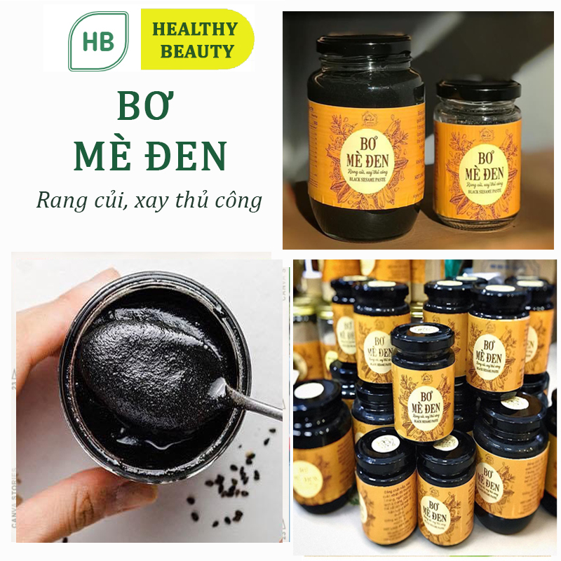 Bơ mè đen dinh dưỡng 100% nguyên chất mè đen rang củi, xay thủ công, không có đường, chất bảo quản hay phụ gia