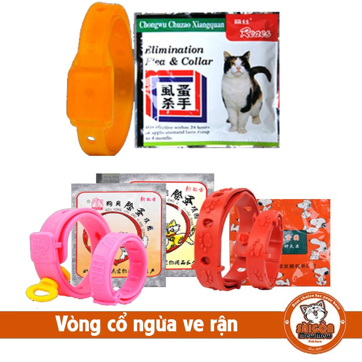 Vòng cổ chống rận, ve cho chó mèo