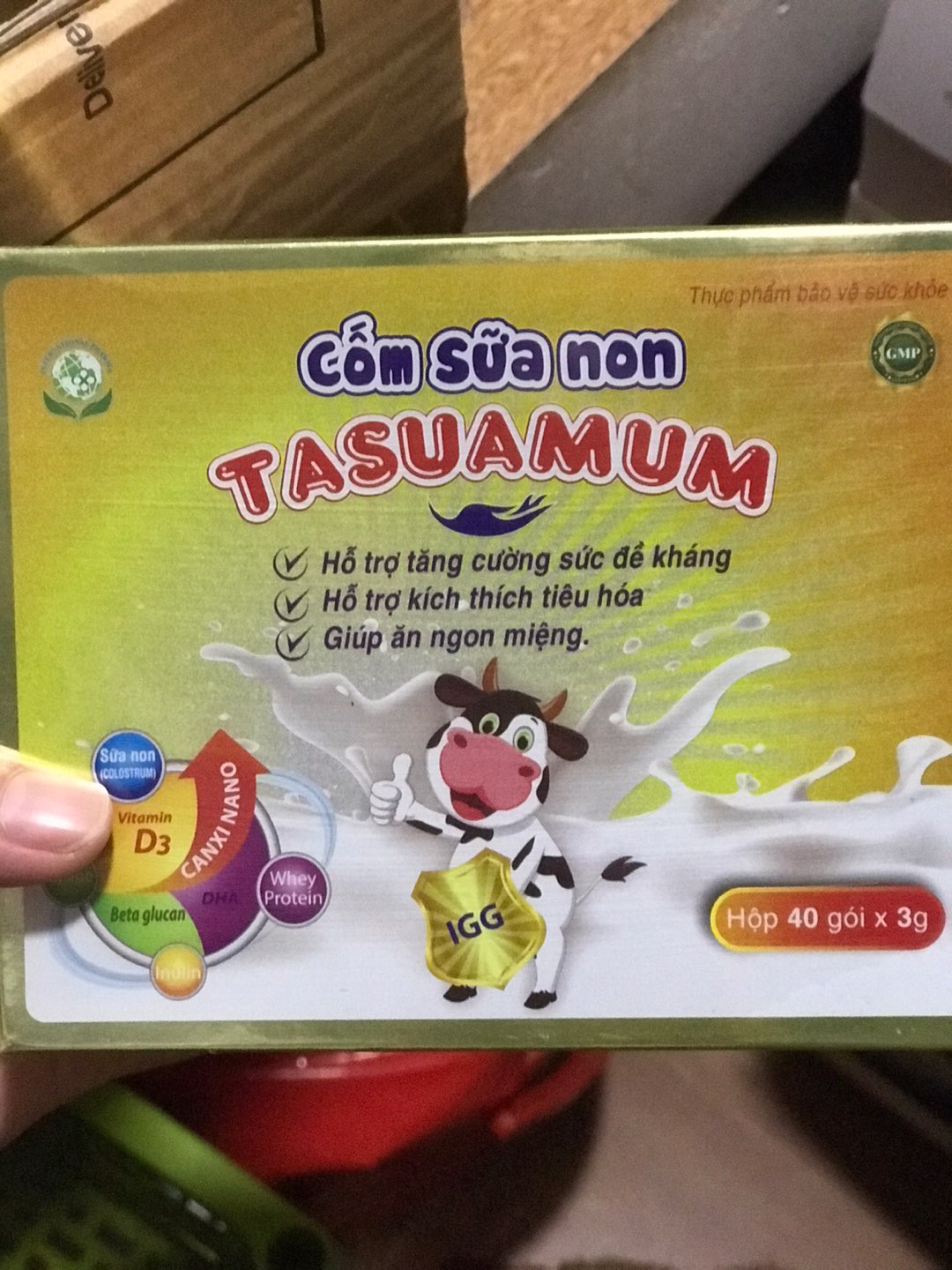 Cốm sữa non cho bé Tasuamum 40 gói hộp