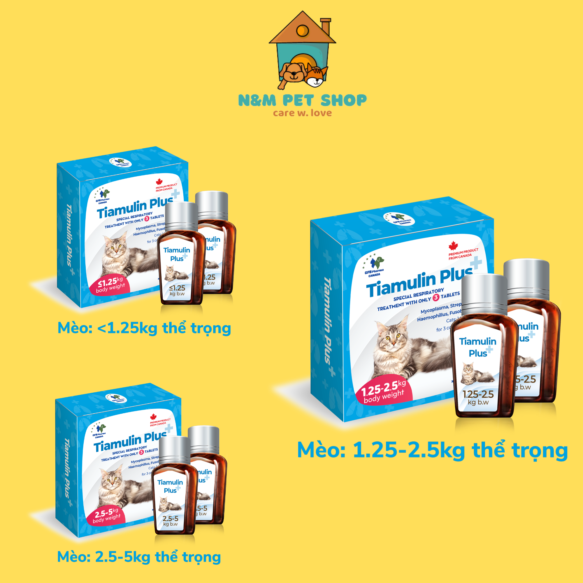 Tiamulin Plus dành cho mèo, hỗ trợ hô hấp