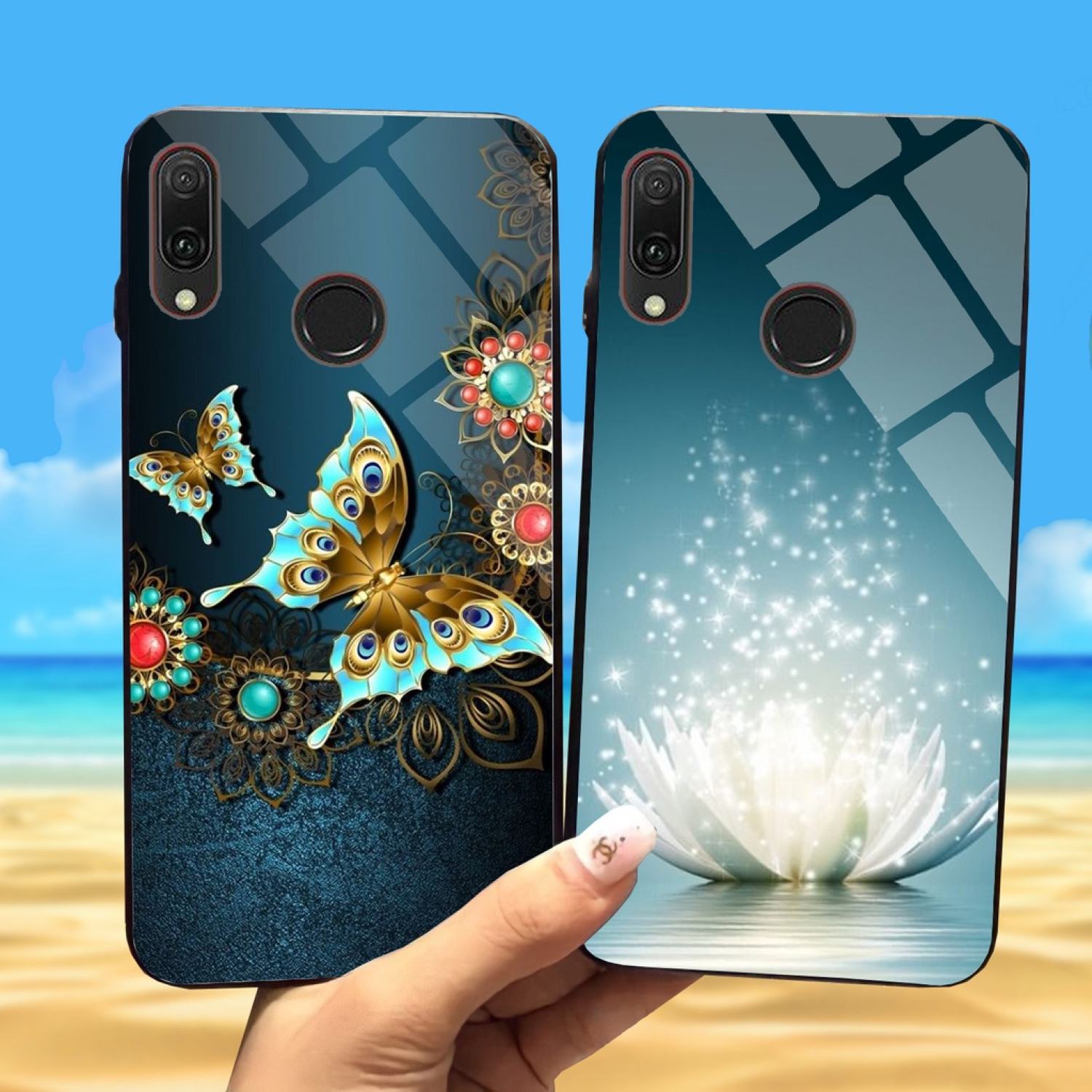 Ốp Lưng Huawei Nova 3i, 3E Mặt kính cường lực sáng bóng, cao cấp