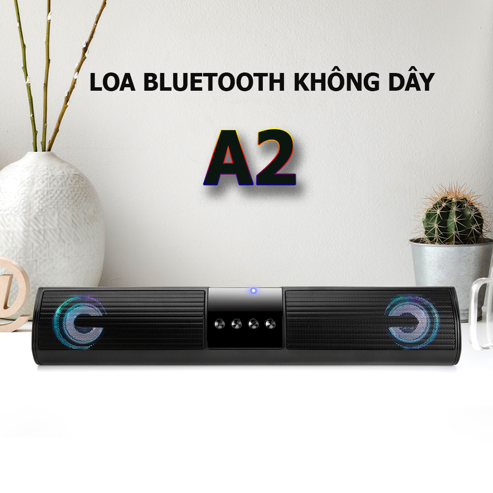 Loa bluetooth A2, bluetooth speaker, loa không dây âm thanh chân thực, có thể dùng cho điện thoại, tivi, laptop, PC, thiết kế đẹp mắt- Sài Gòn Tech