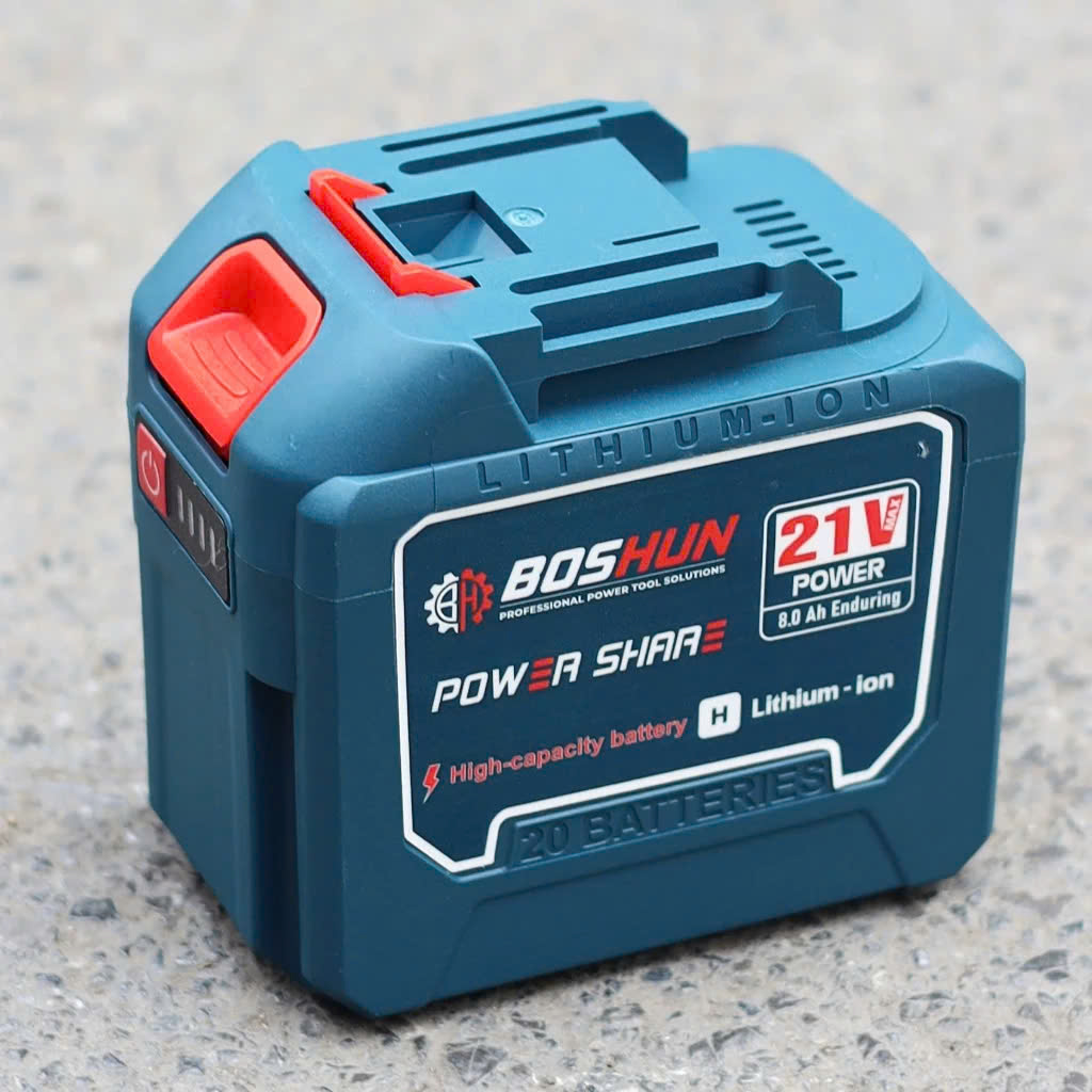 Pin Boshun 20Cell , Mạch 8 Mosfet Dòng Xả cao, dhf chân pin phổ thông cho máy khoan,máy mài