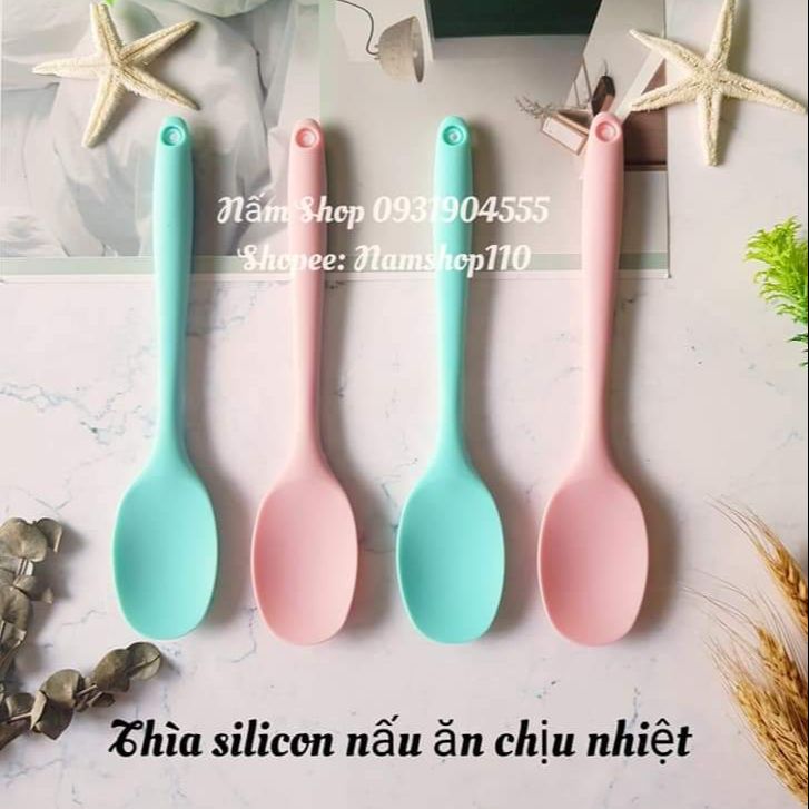 Thìa phới silicon nấu ăn, vét bột làm bánh chịu nhiệt