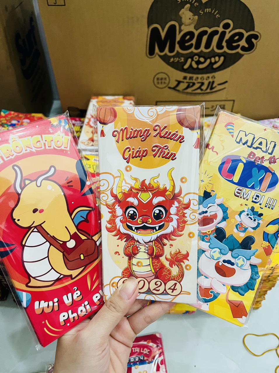 Combo 100 bao lì xì tết giáp thìn 2024
