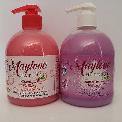 Sữa rửa tay Maylove Bộ đôi tuổi học trò ( HOa Phượng + Hoa Bằng lăng ) 500ml