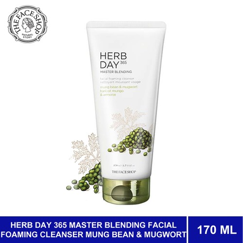 Sữa rửa mặt đậu xanh the face shop herb day 365 cleansing foam mung beans 170ml