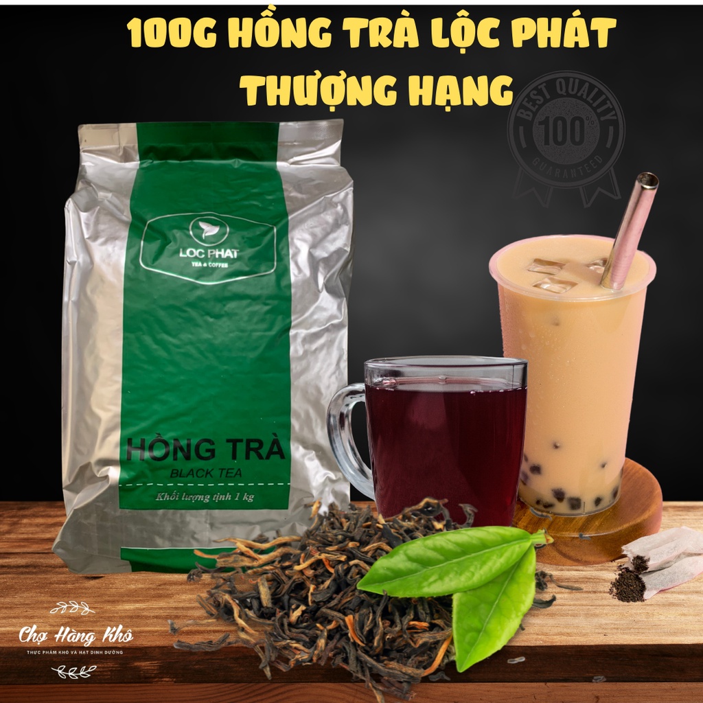 Hồng trà lộc phát pha trà sữa đậm vị trà, ngon như ngoài hàng