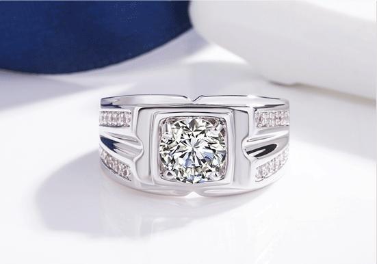 Trang sức nhẫn Nam đính kim cương cao Cập - HK0030