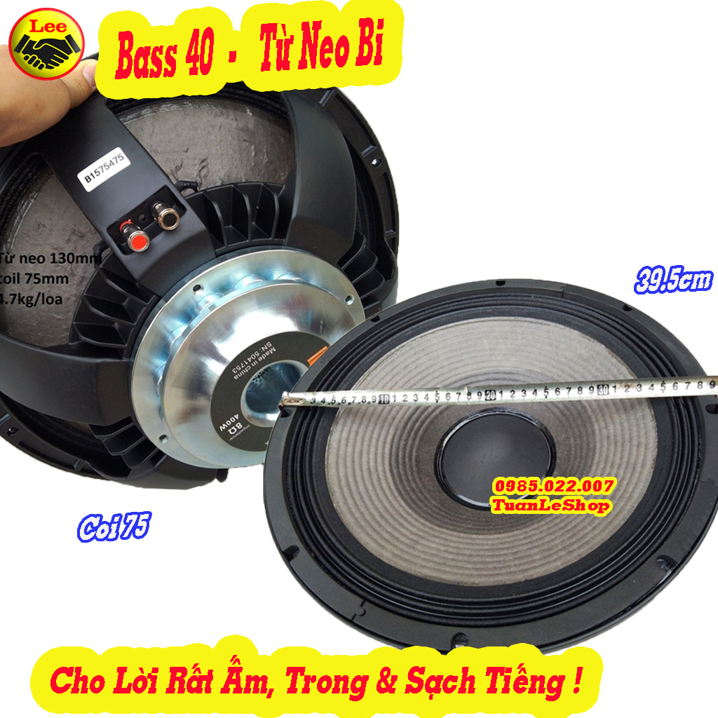 2 loa bass 40 neo bi tiếng sáng coil 75mm - loa từ neo bi jbll