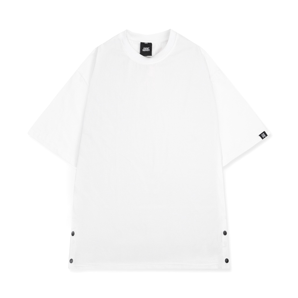 Áo Thun Xẻ Tà Cúc  N7 phông tay lỡ nam nữ oversize form rộng