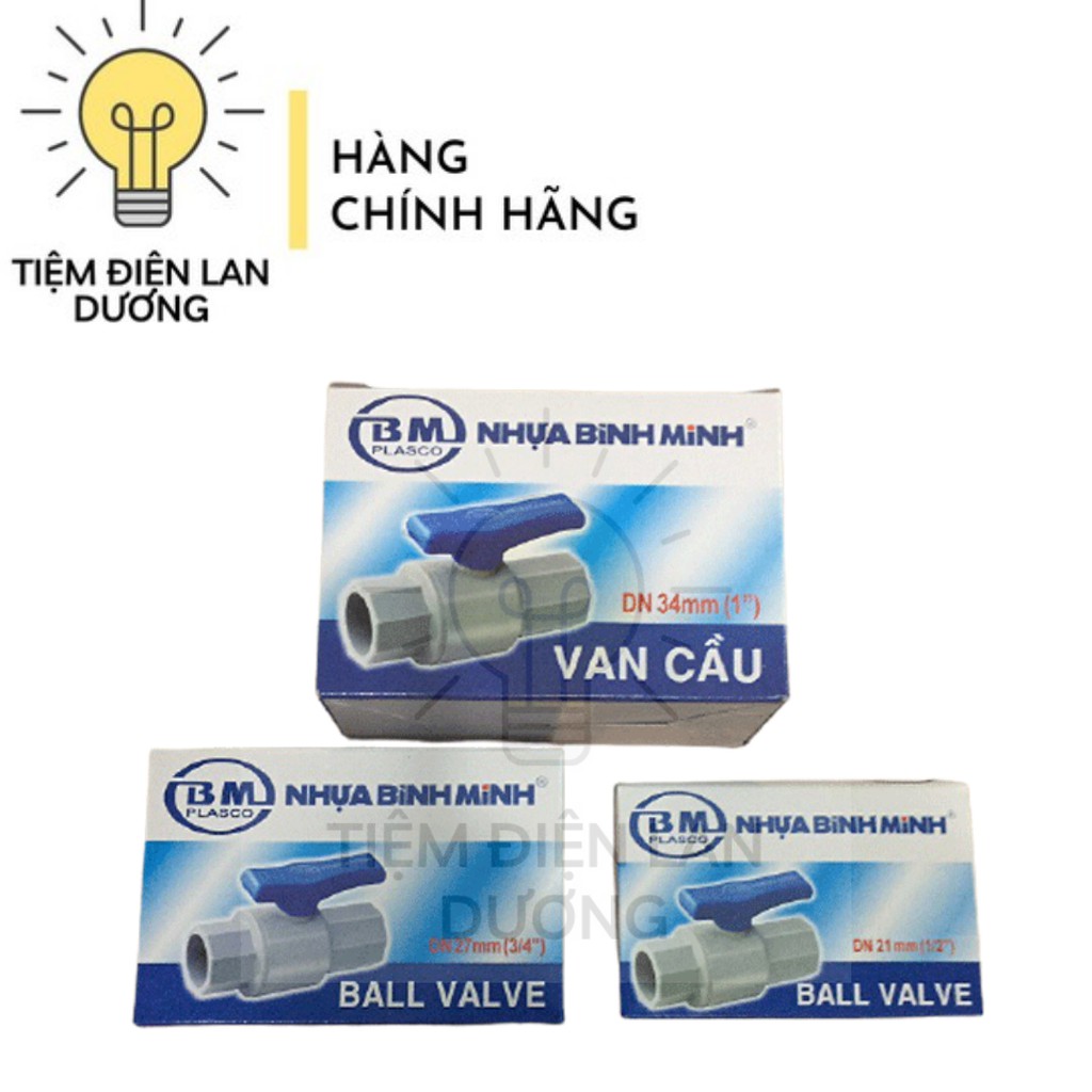 Van khóa nước bình minh pvc 21 27 34