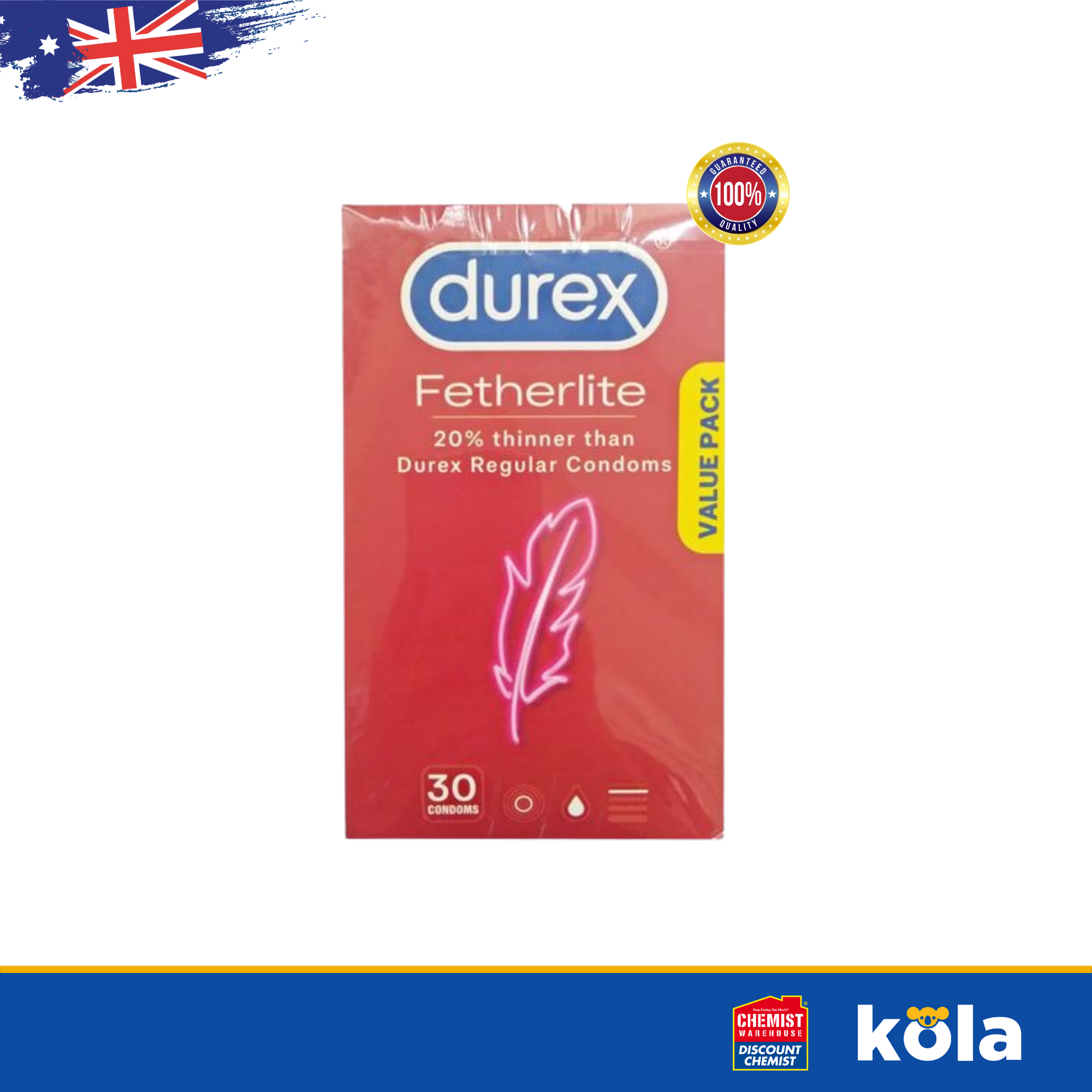 Bao cao su Durex Fetherlite Ultra Thin Feel Condoms Extra Sensitive 30 chiếc